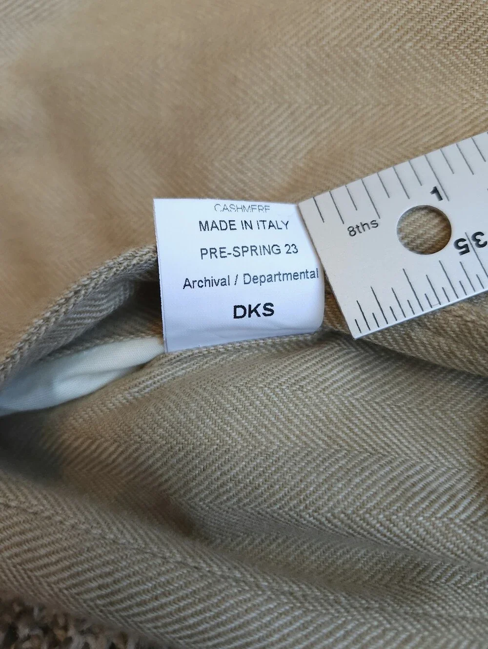 Ralph Lauren Purple Label Mens Gregory Hand Tailored Silk Wool Pants 32x35 Tan